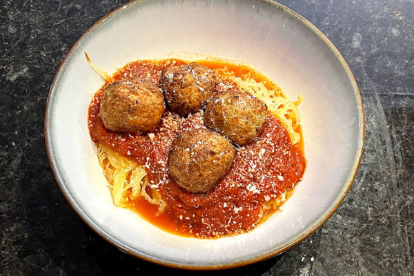 Spaghetti Squash with Meatballs